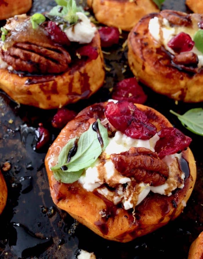 Roasted Sweet Potato Rounds Appetizer Recipe • Veggie Society