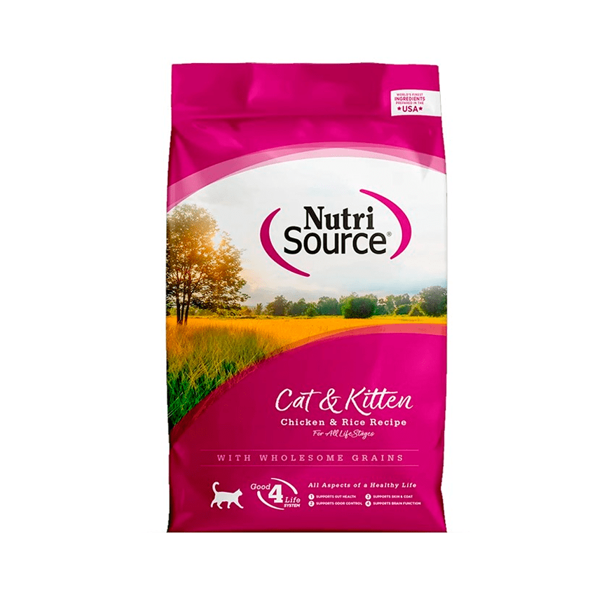 Nutrisource cat y kitten pollo y arroz 3kg Vego