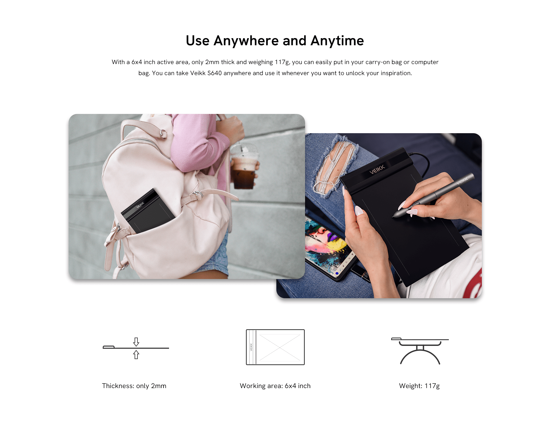 VEIKK Creator Pop S640 Pen Tablet & Digital Drawing Art Tablet