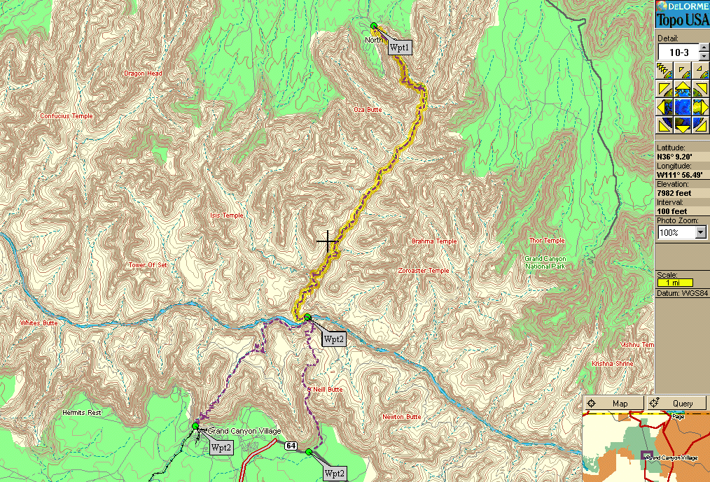 Grand Canyon Route Map