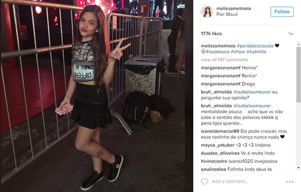 Possible Dream. Tatuagem. Aos 12 anos de idade, atriz mirim da Globo provoca polêmica ao exibir