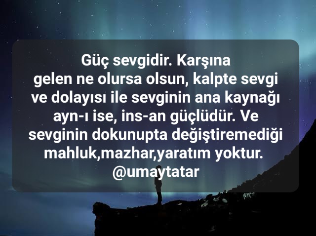 Mutlak gerçek, mutlak sevgiye çağırır.