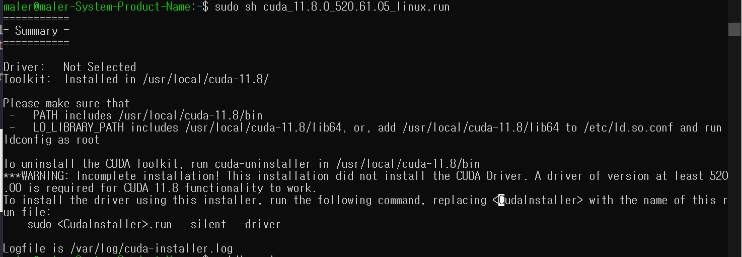 [Linux]3 CUDA setting