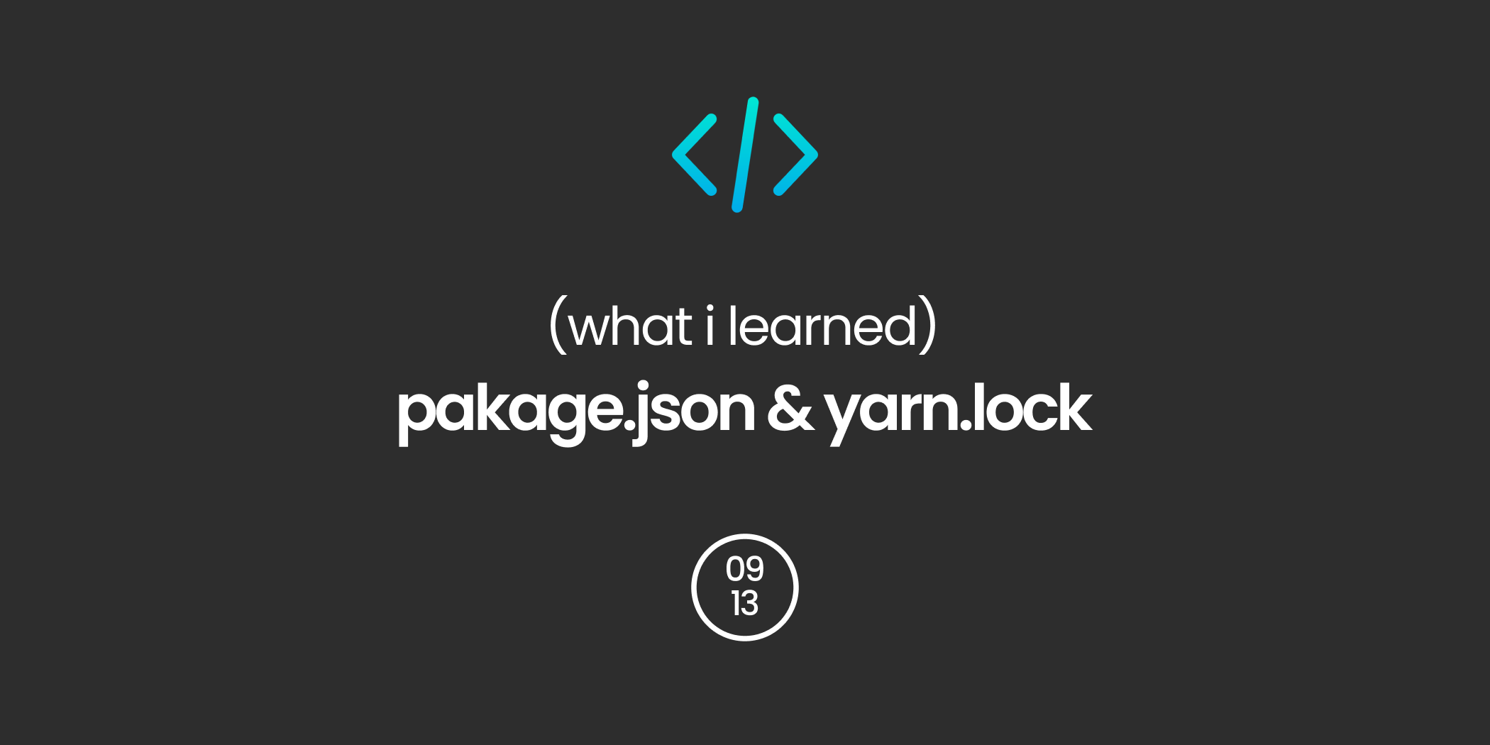 pakage.json & yarn.lock