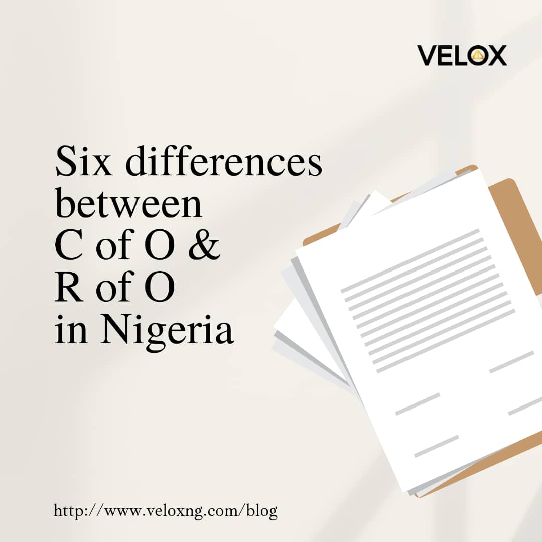 Six differences between C of O and R of O Velox Blog