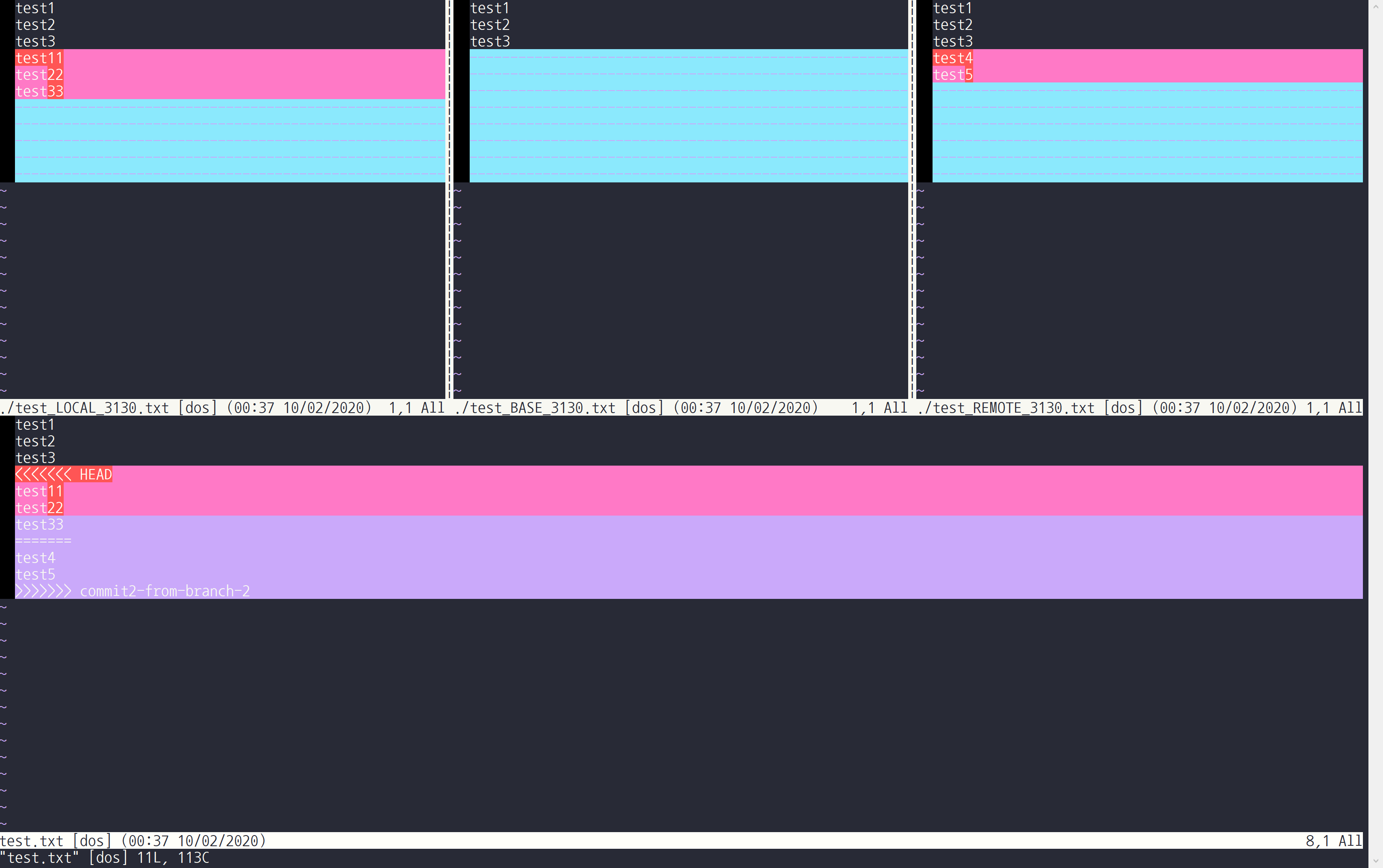 How to resolve GIT conflict using vimdiff Veluxer’s Blog