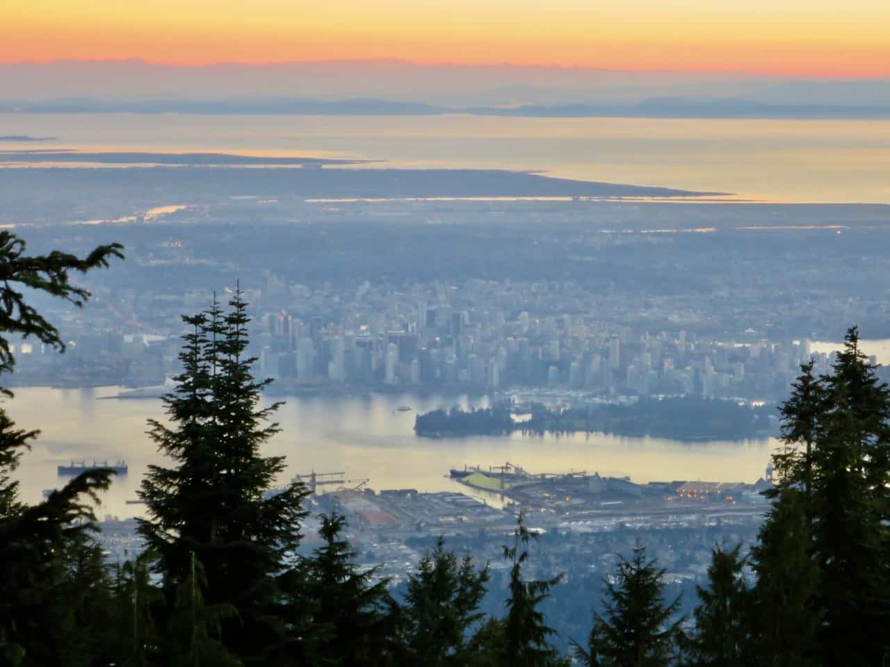 The Grouse Mountain view of Vancouver, Canada Velvet Escape