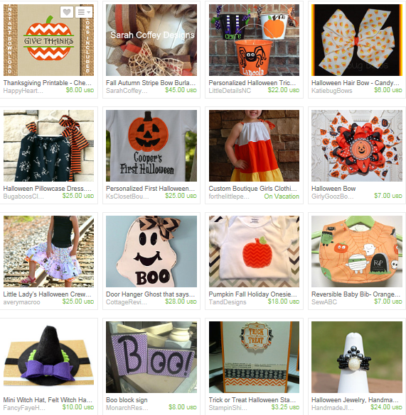 Vend Raleigh Etsy Treasury For September Halloween and Fall Vend