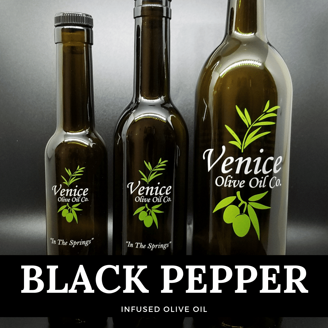 Black Pepper Infused Olive Oil Venice Olive Oil