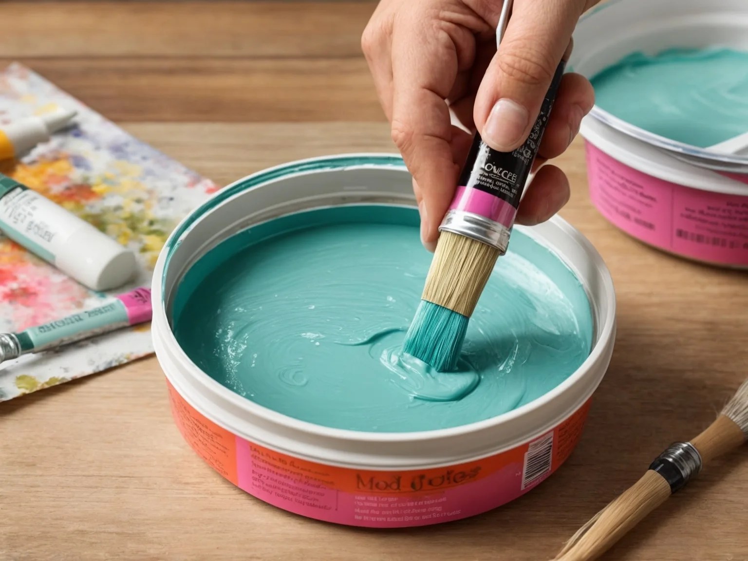 Using Mod Podge to Seal Acrylic Paint Tiny House & Small Apartment Living