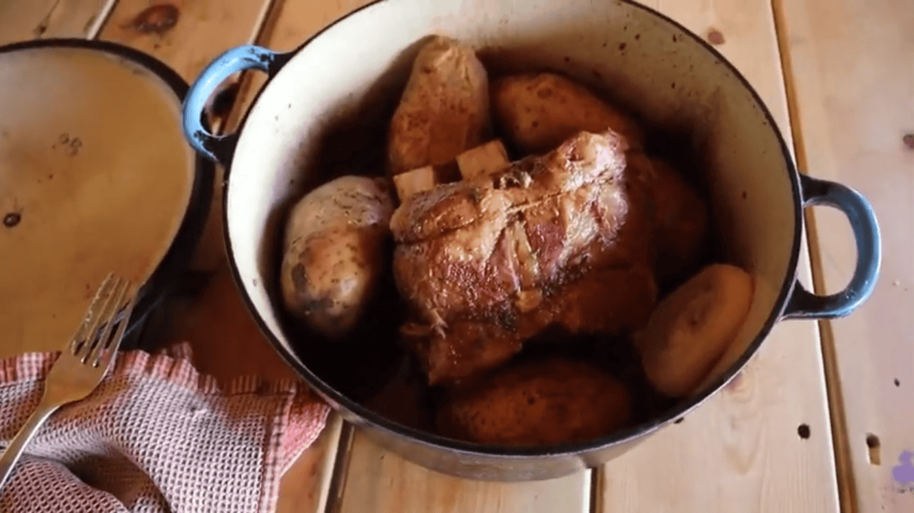 Perfect Dutch Oven Pot Roast {From Frozen to Falling Apart, No