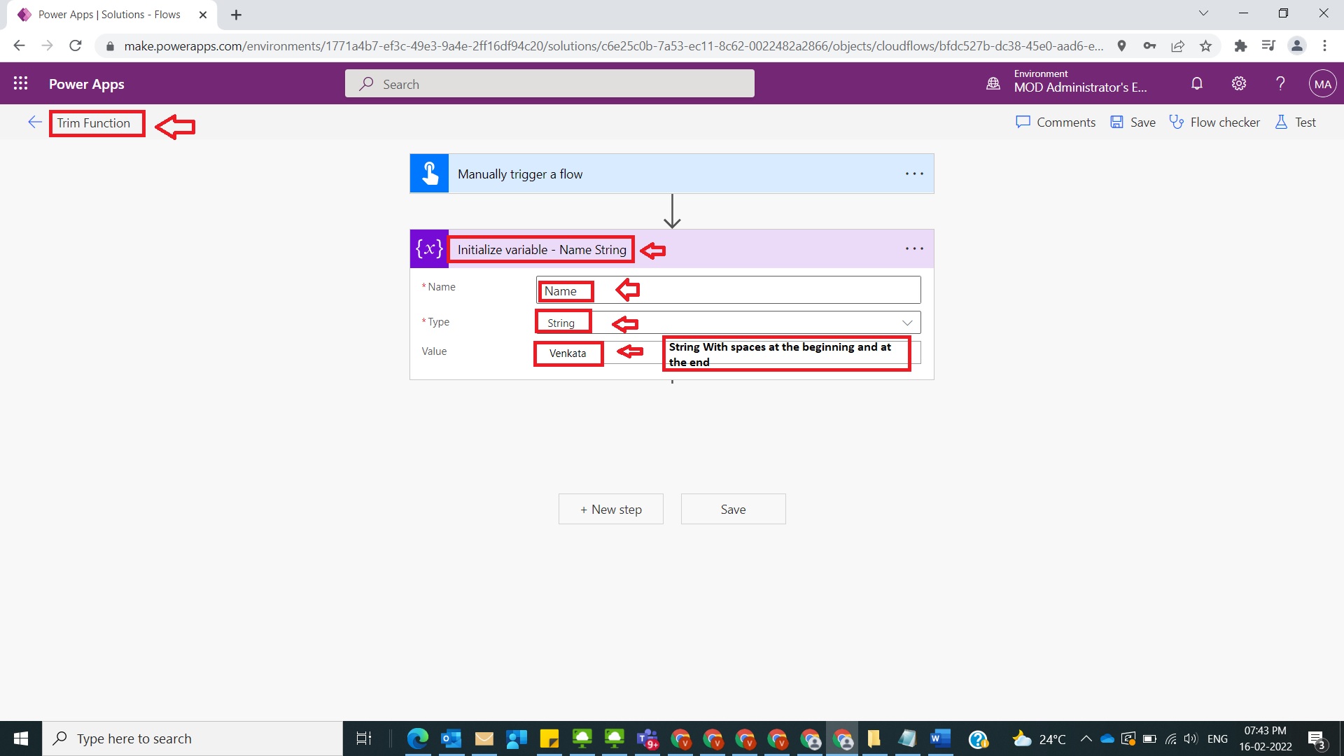 Power Automate Fundamentals 57 Usage of Trim Function in Power