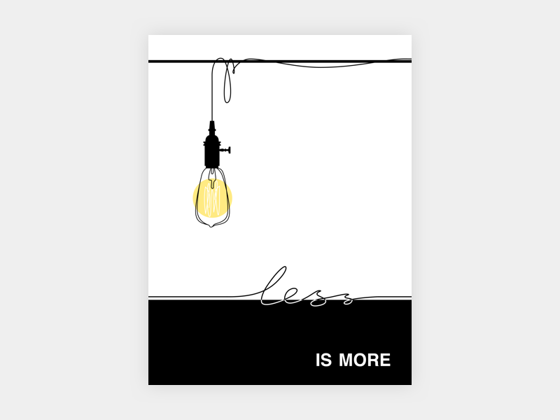 Less Is More Minimalist Poster Example Venngage Poster Examples