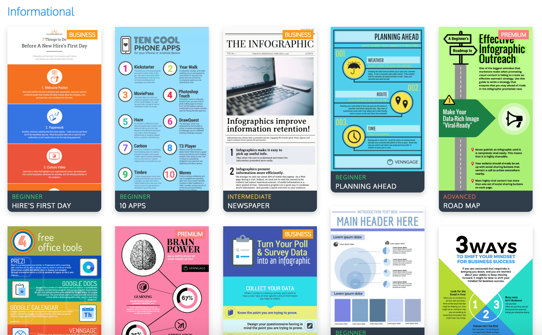 Los 9 mejores tipos de plantillas para infografÃa Venngage