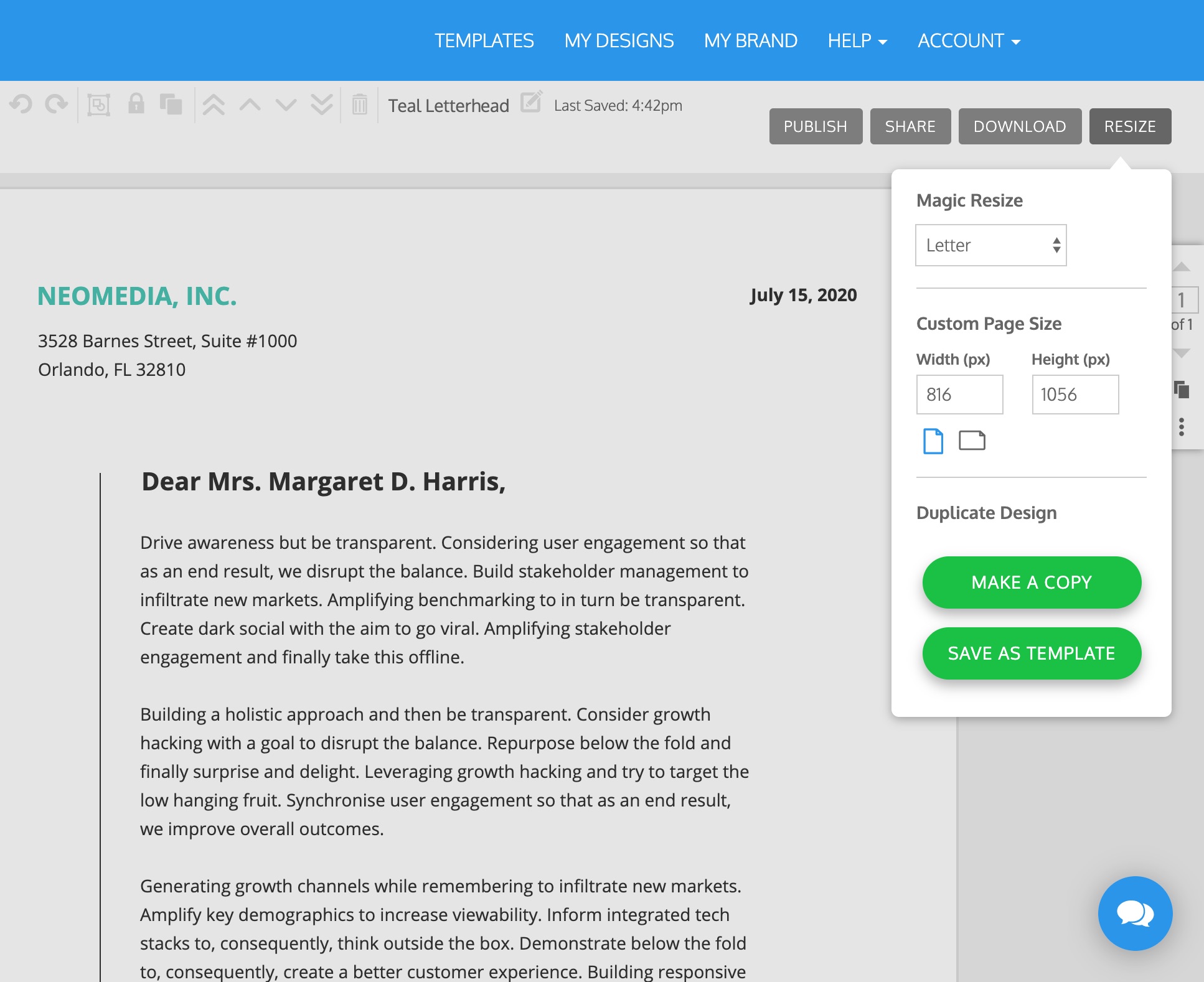 Free Online Letterhead Maker Professional Templates Venngage