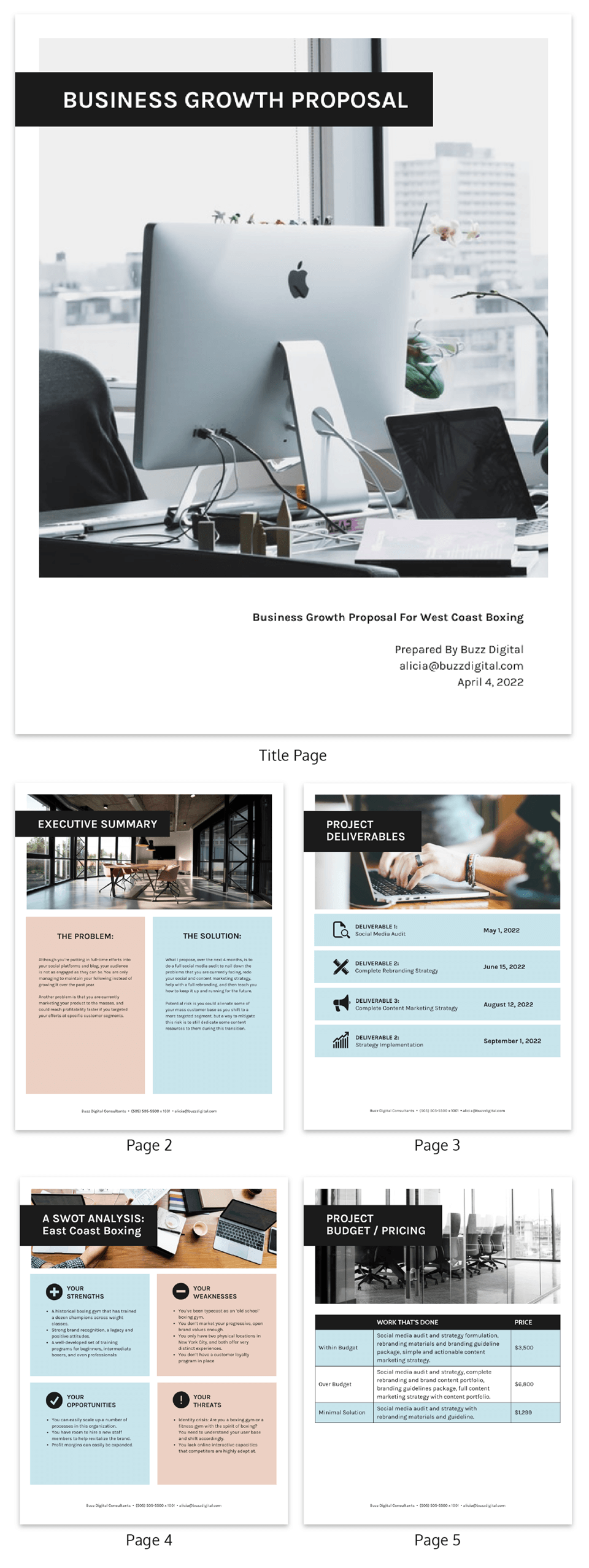 Web Design Proposal Template Word