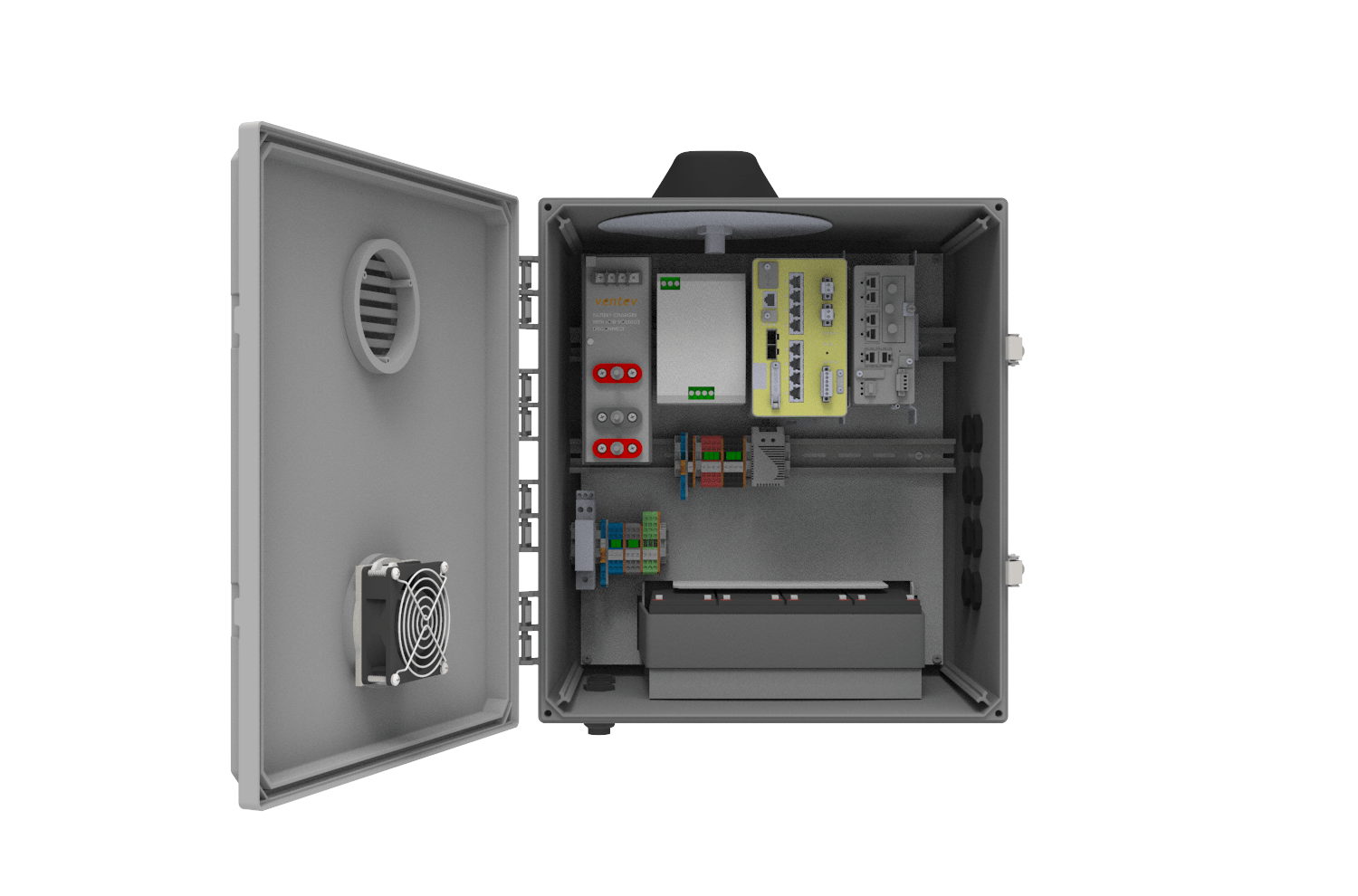 Integrated UPS Power System with Cisco IE3200 and IR1101 Ventev