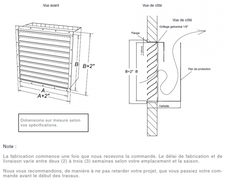 Persienne VMAX AEVent Ventilation Maximum