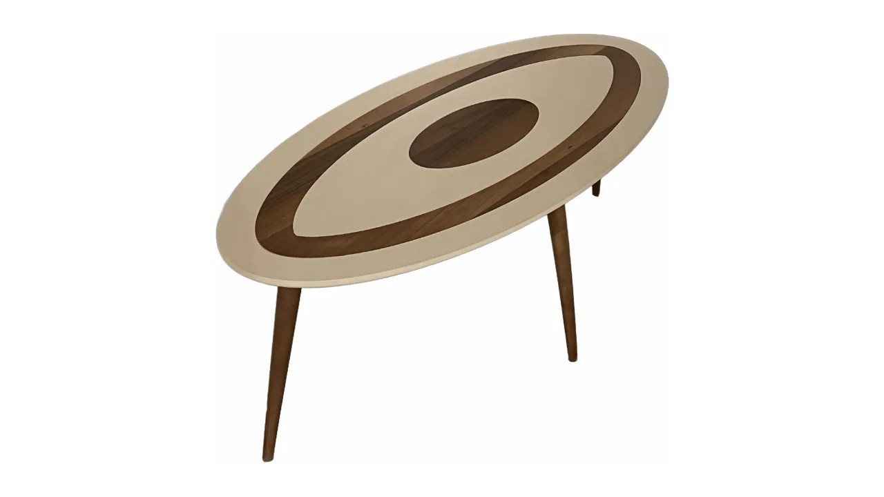 Oval White Center Table Vento Furniture