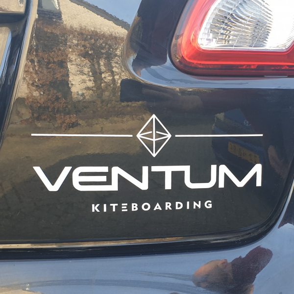 Die Cut Vinyl Sticker White Ventum Kiteboarding
