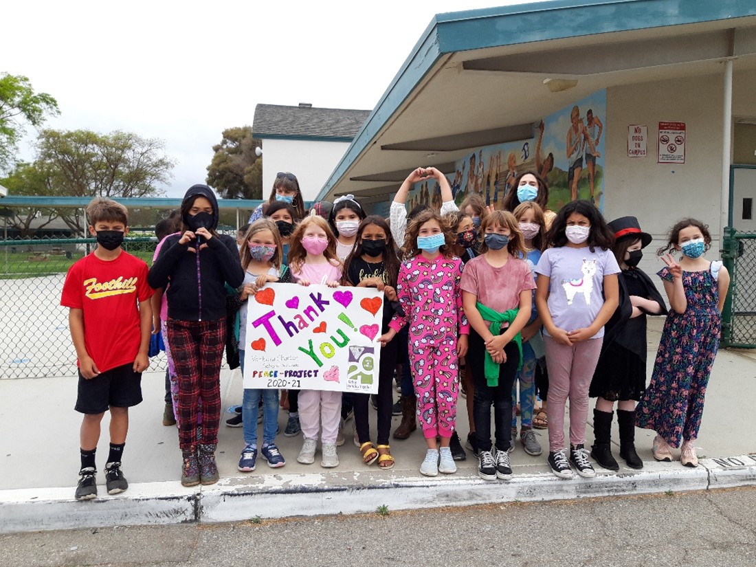 Third graders at Ventura Charter School hold month long school-supply