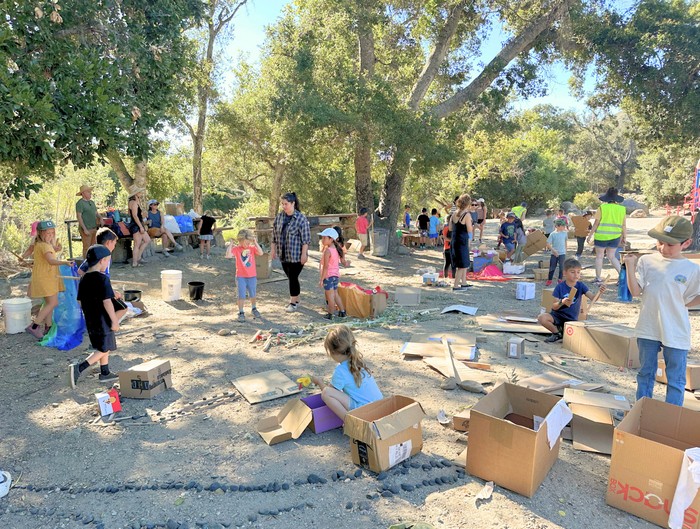 Ventura Charter School students return from school-wide campout with a