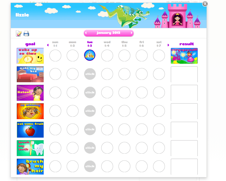 Making a pretty chore chart online Venture1105