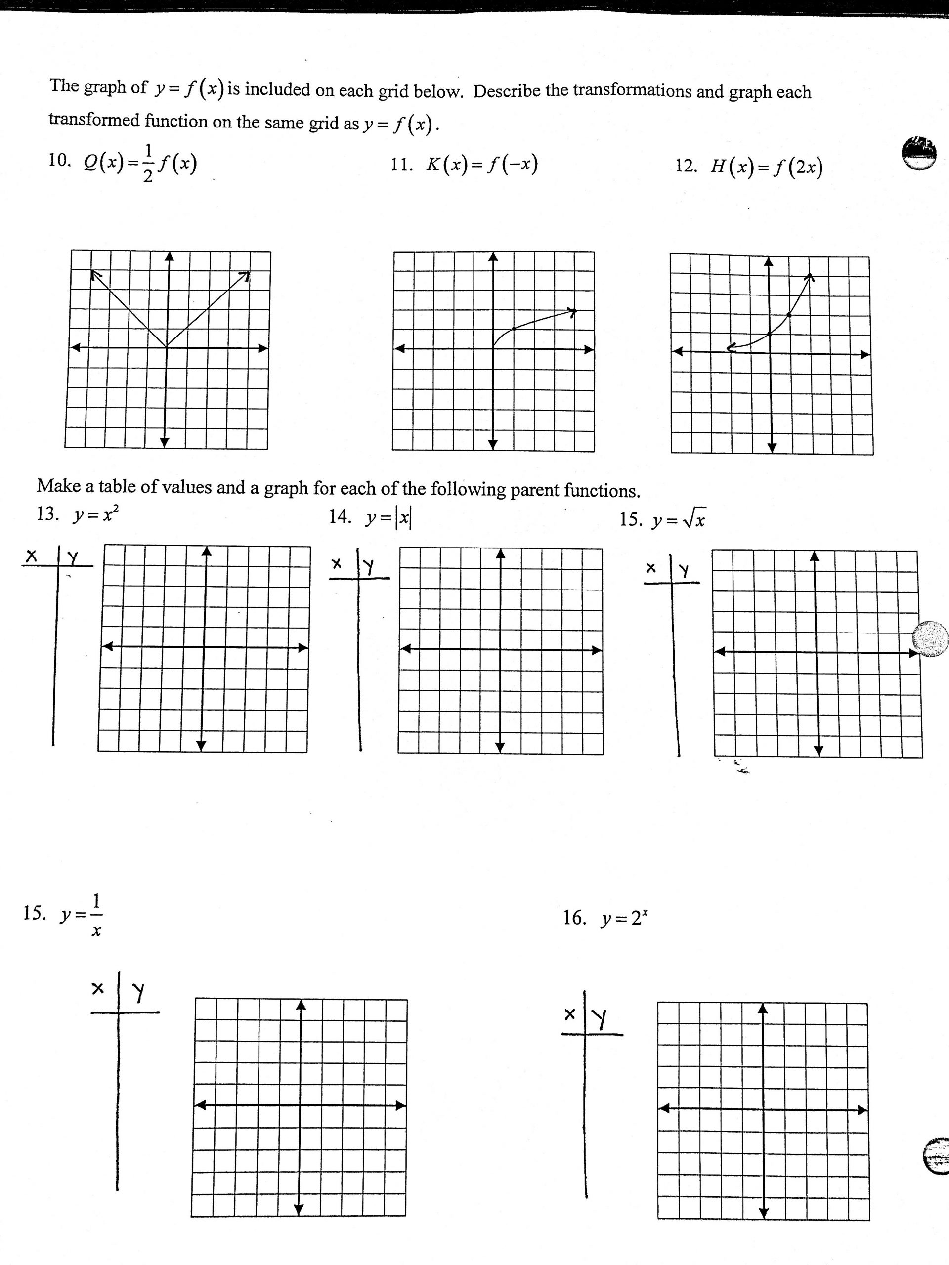 Sequence Of Transformations Worksheet Worksheet for