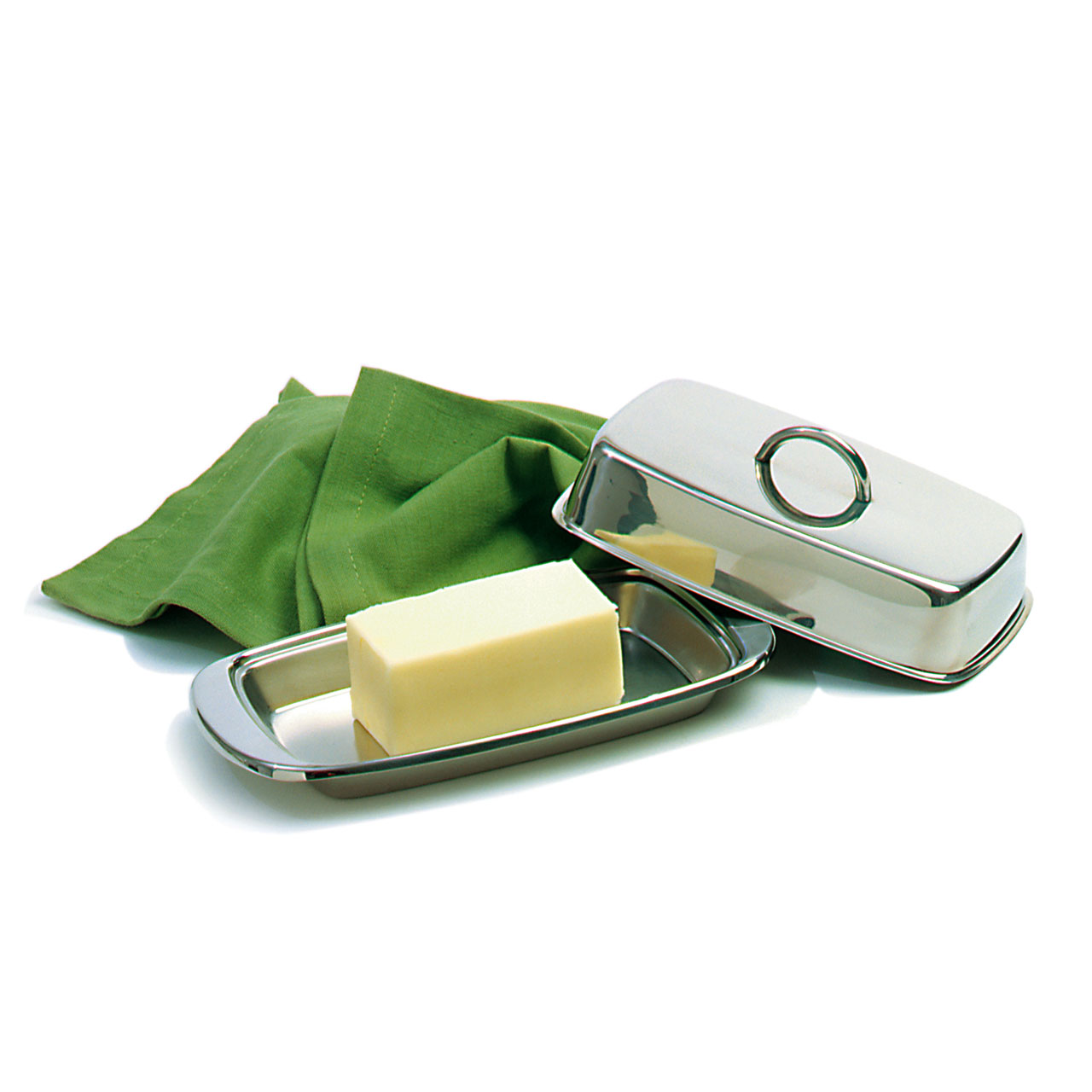 S/S DOUBLE COVERED BUTTER DISH Ventures Intl