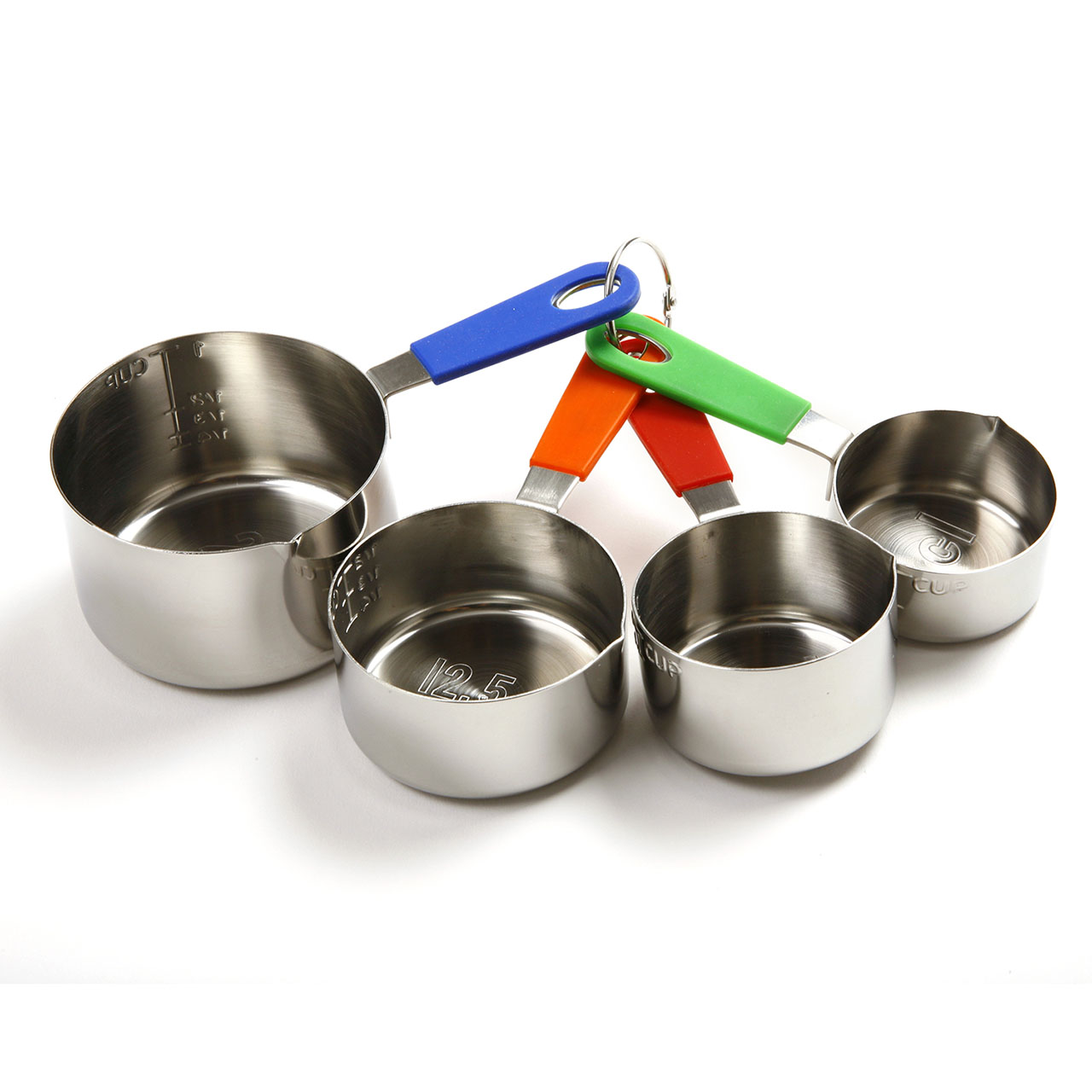 Stainless Steel Measuring Cups With Silicone Handles Ventures Intl