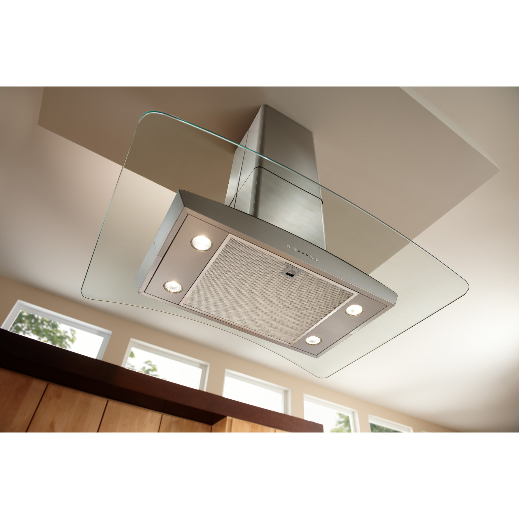 Broan EI59 Elite Glass Canopy Island Range Hood Vent Xpress