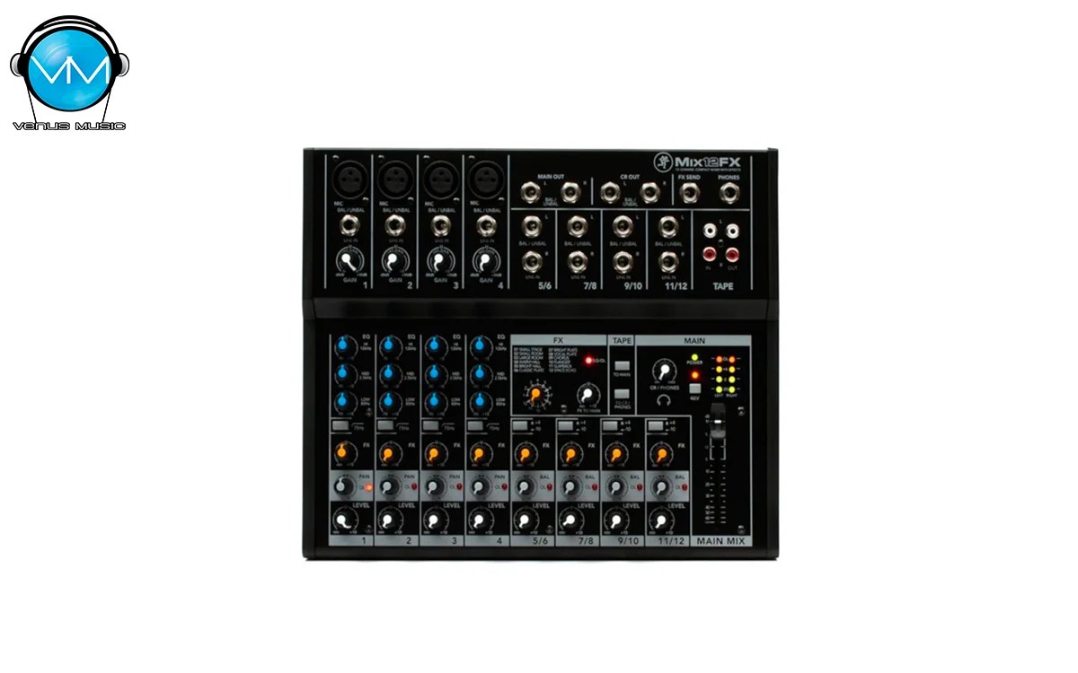 MEZCLADORA MACKIE 12 CANALES MIX12FX C/EFECTOS Venus Music