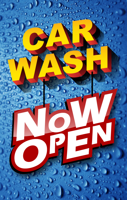 Car wash signs, windmasters, banners, menus, tunnel signs