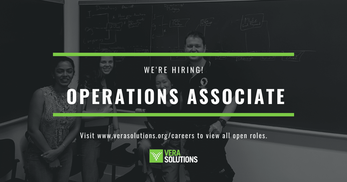 Operations Associate Vera Solutions