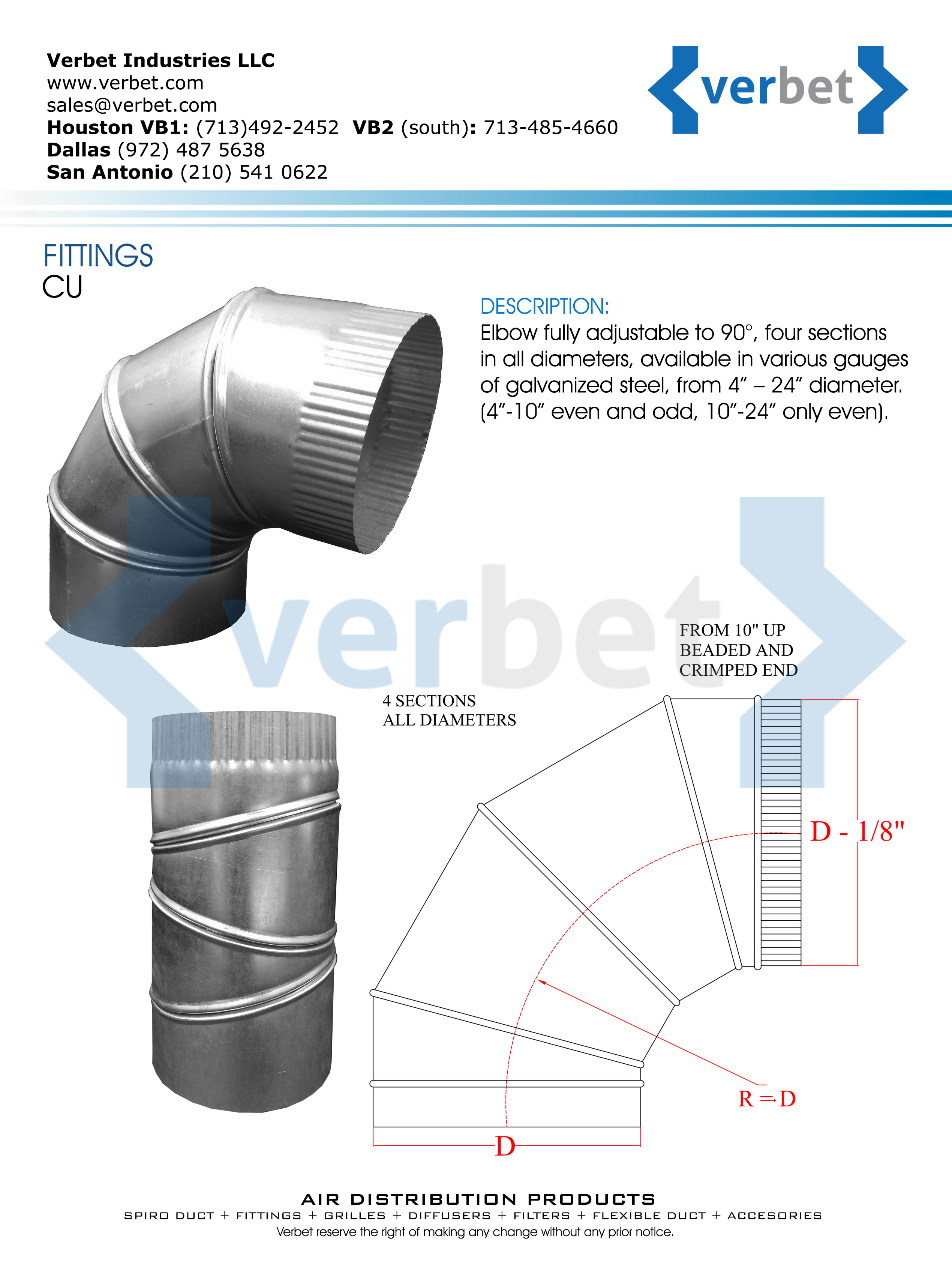 Round Fittings CODUC Verbet Industries LLC
