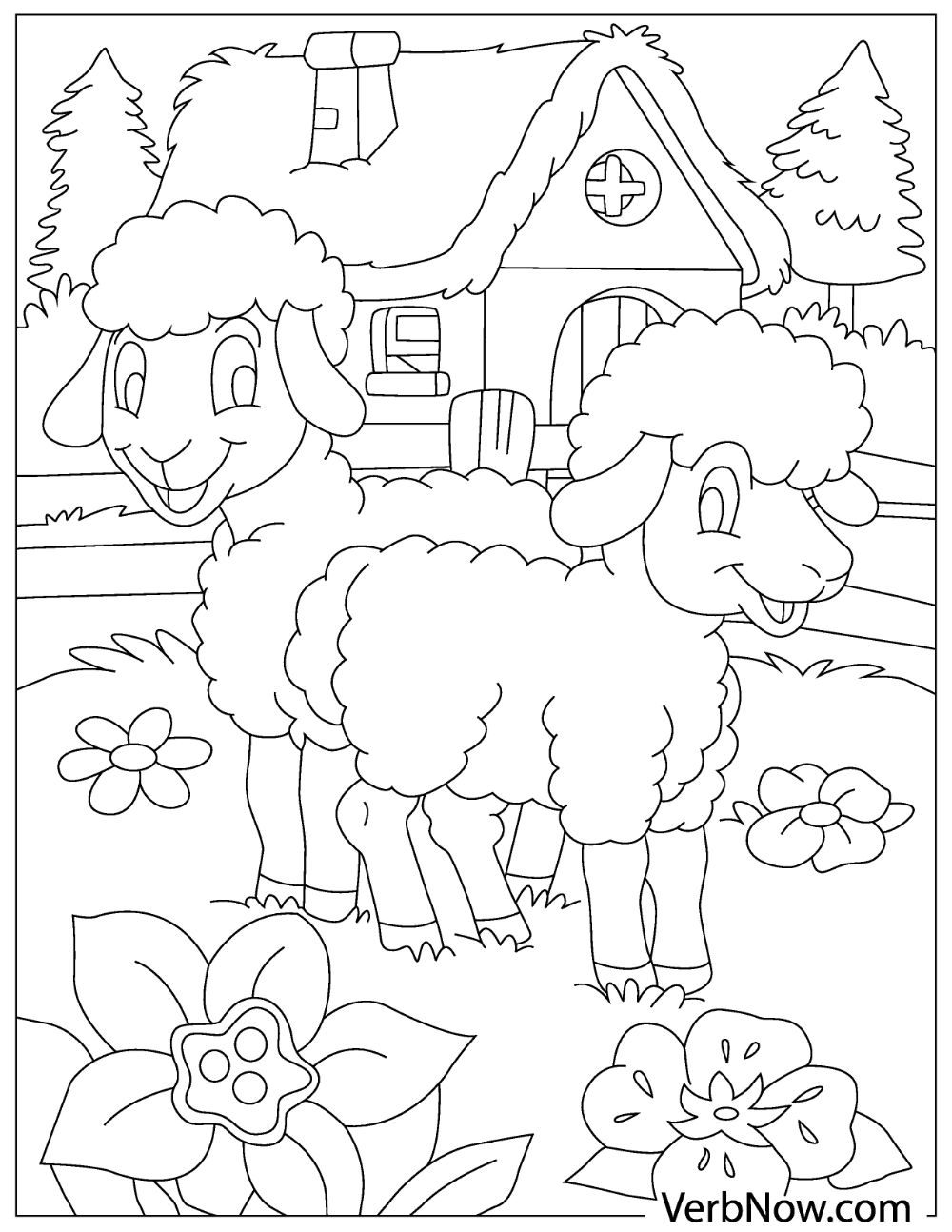 Free SHEEP Coloring Pages for Download (Printable PDF)