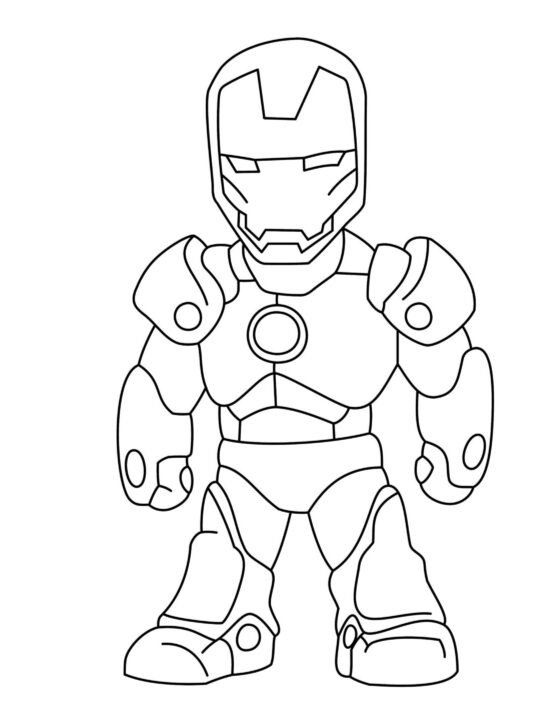 Iron Man Face Coloring Pages