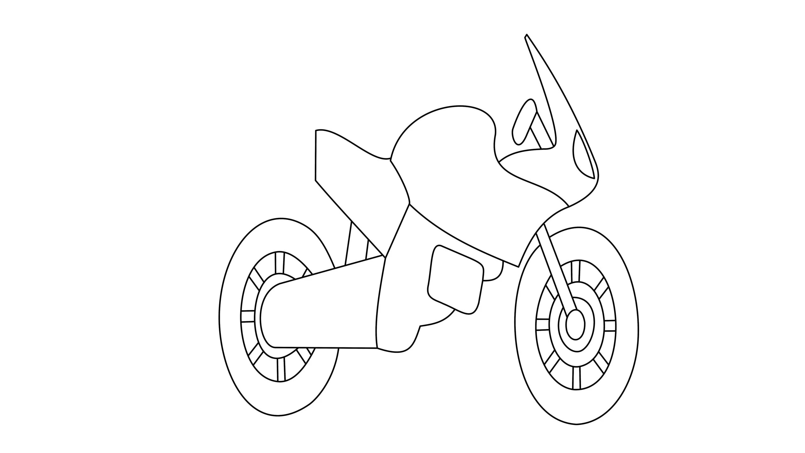 How to Draw a Motorbike in 9 Simple Steps (for Kids) VerbNow