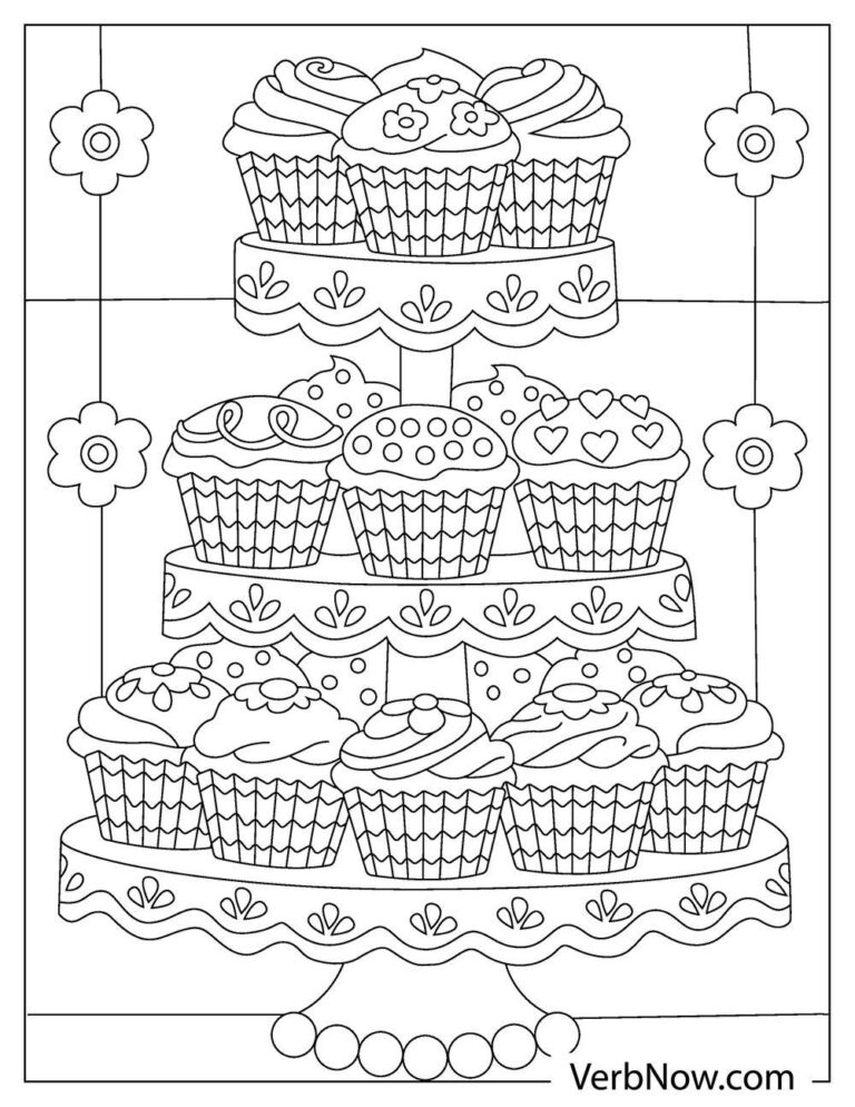 Free CAKE Coloring Pages for Download (Printable PDF)
