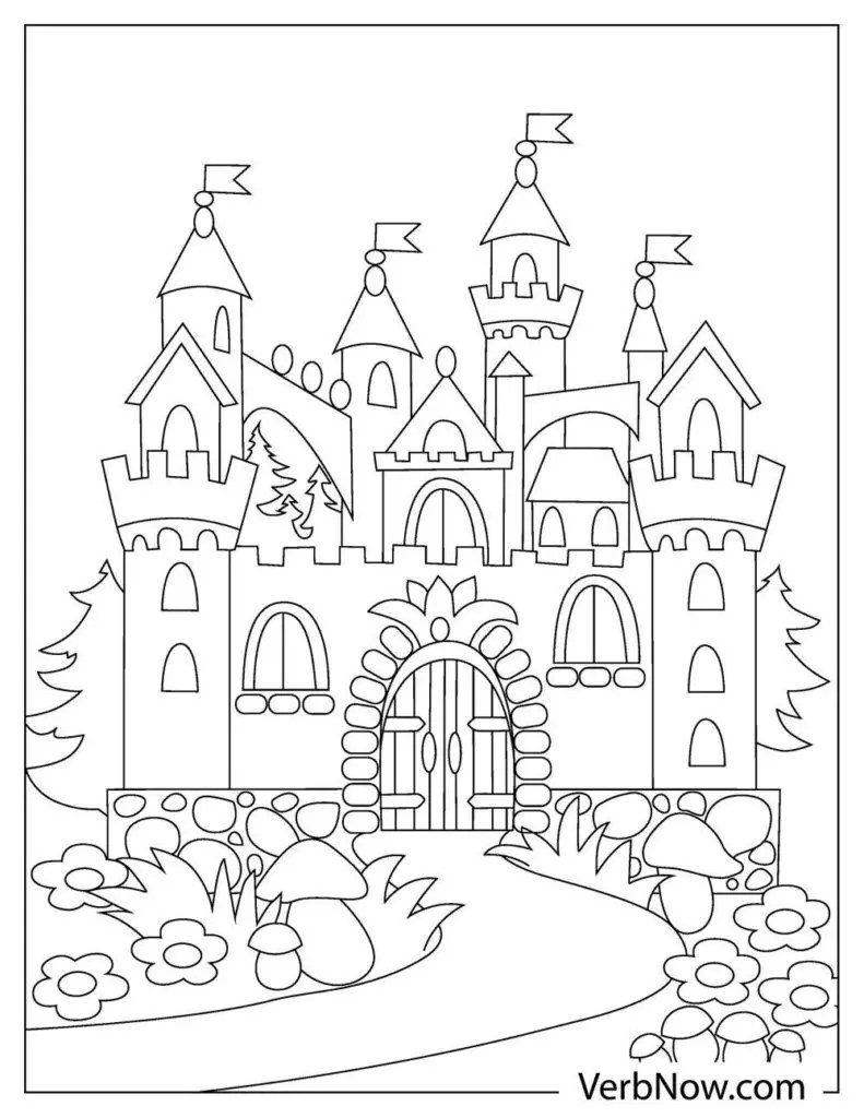 Free CASTLE Coloring Pages for Download (Printable PDF)