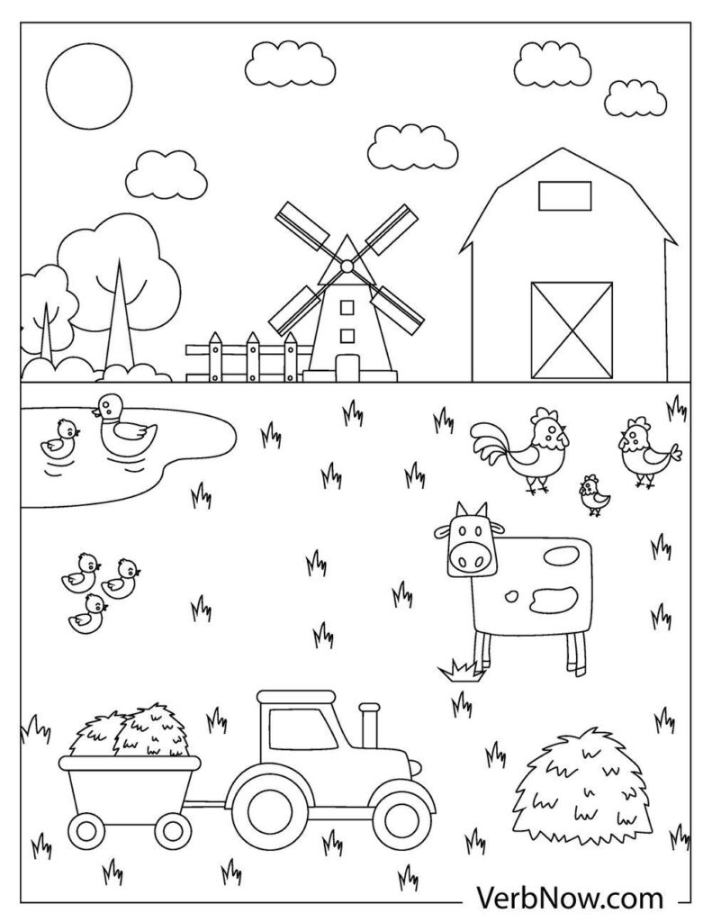 Free FARM Coloring Pages for Download (Printable PDF)