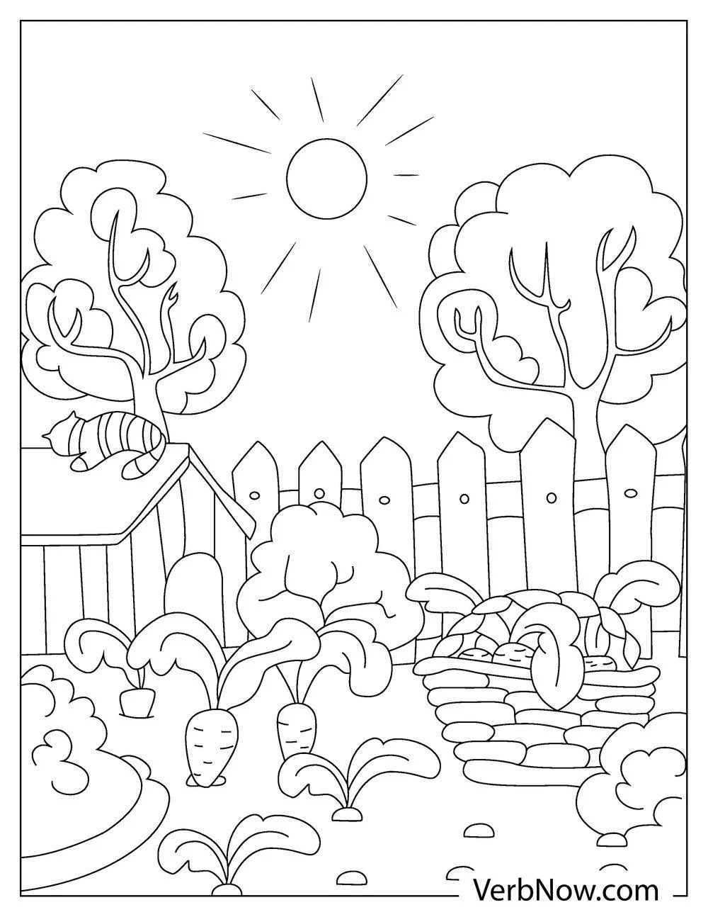Free GARDEN Coloring Pages for Download (Printable PDF)