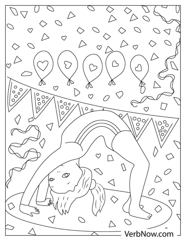 Free Gymnastics Coloring Pages for Download (Printable PDF)