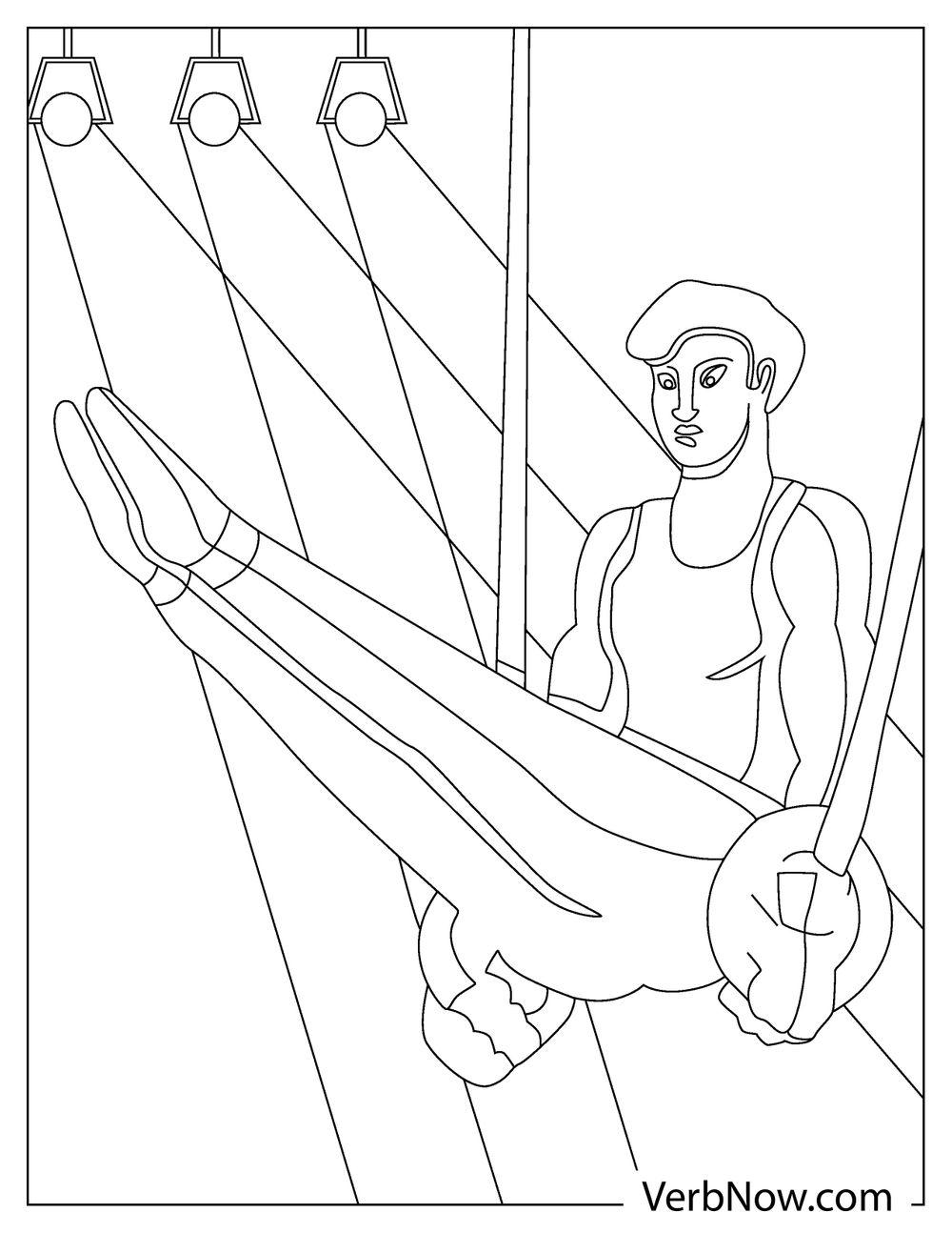 Free Gymnastics Coloring Pages for Download (Printable PDF)
