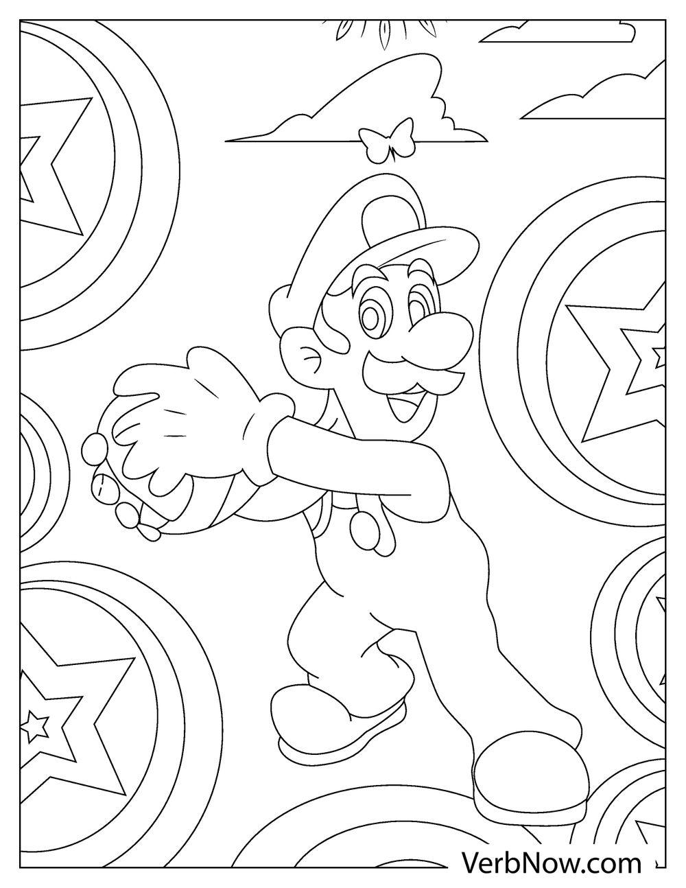 Free LUIGI Coloring Pages for Download (Printable PDF)