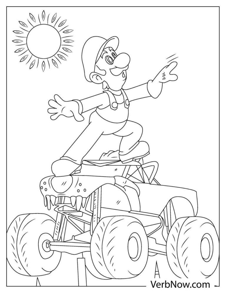 Free LUIGI Coloring Pages for Download (Printable PDF)