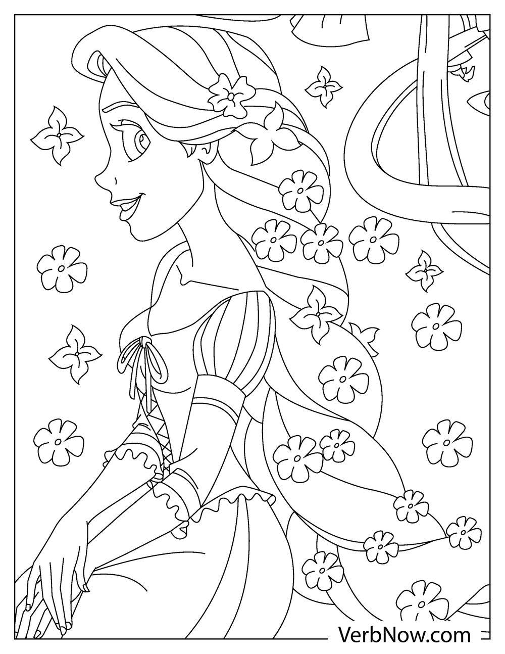 Free RAPUNZEL Coloring Pages for Download (Printable PDF)