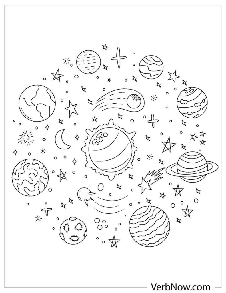 Free SOLAR SYSTEM Coloring Pages & Book for Download (Printable PDF