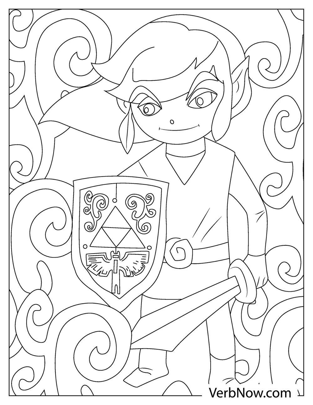 Free ZELDA Coloring Pages & Book for Download (Printable PDF) VerbNow