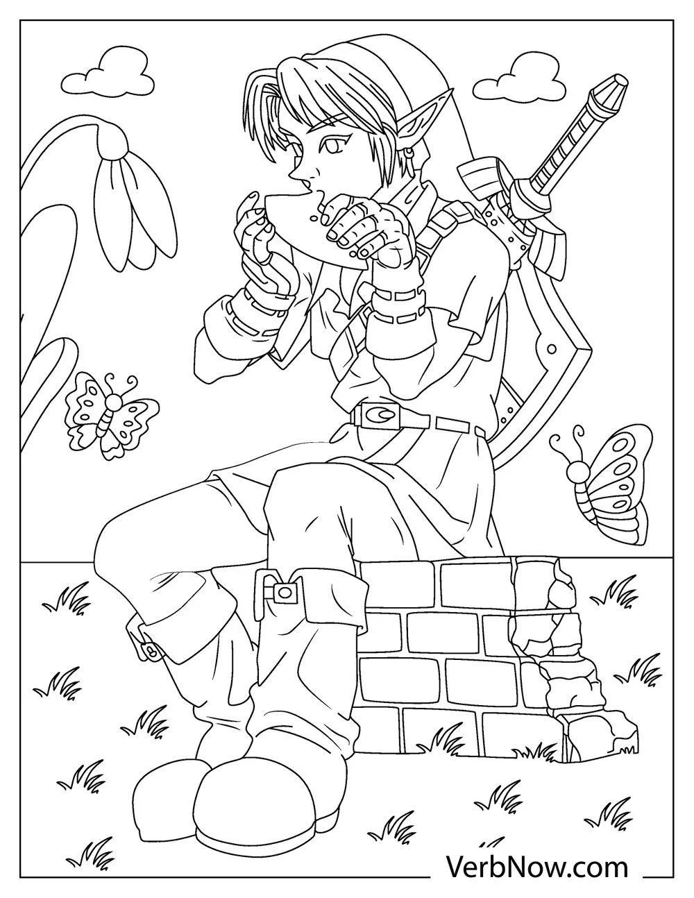 Free ZELDA Coloring Pages & Book for Download (Printable PDF) VerbNow